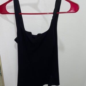 H&M Black Women's Tank Top - Slim Scoop Neck